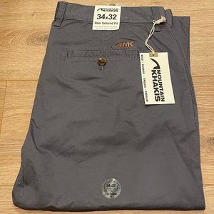 Mountain Khakis | Chino Pant | Slim Tailored Fit- Gunmetal / 34w / 32i